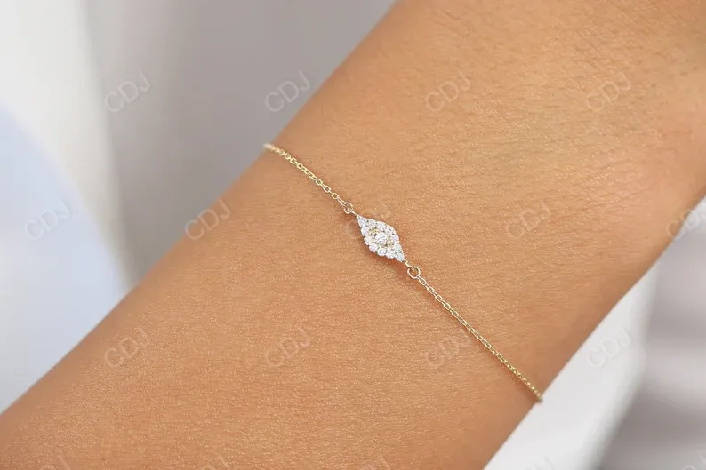 0.15CTW Moissanite Evil Eye Diamond Bracelet