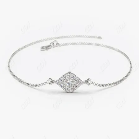 0.15CTW Moissanite Evil Eye Diamond Bracelet