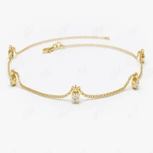 0.18CTW Moissanite Solitaire Diamond Bracelet