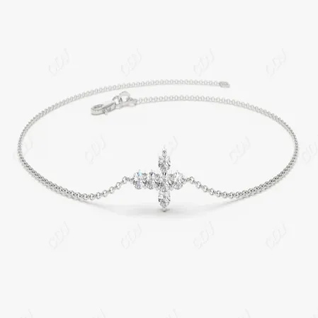 0.21CTW Moissanite Mini Cross Diamond Bracelet