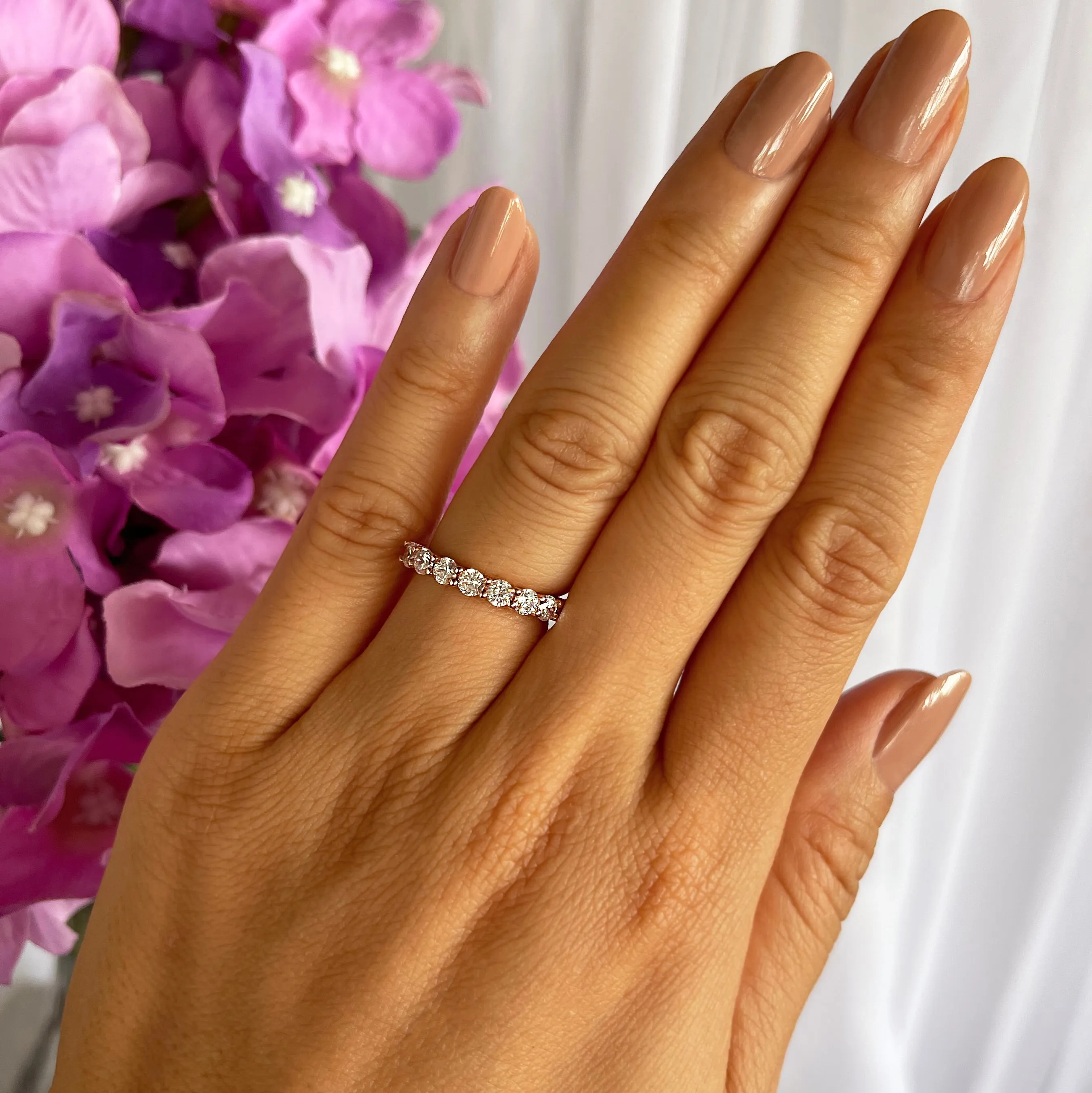 1 ctw Half Eternity Band - Rose GP