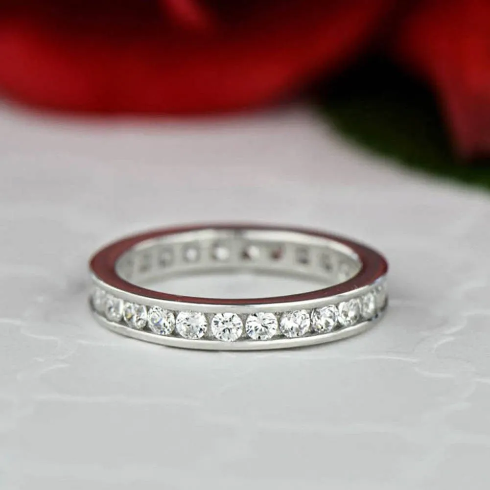 1 ctw Round Channel Set Eternity Band