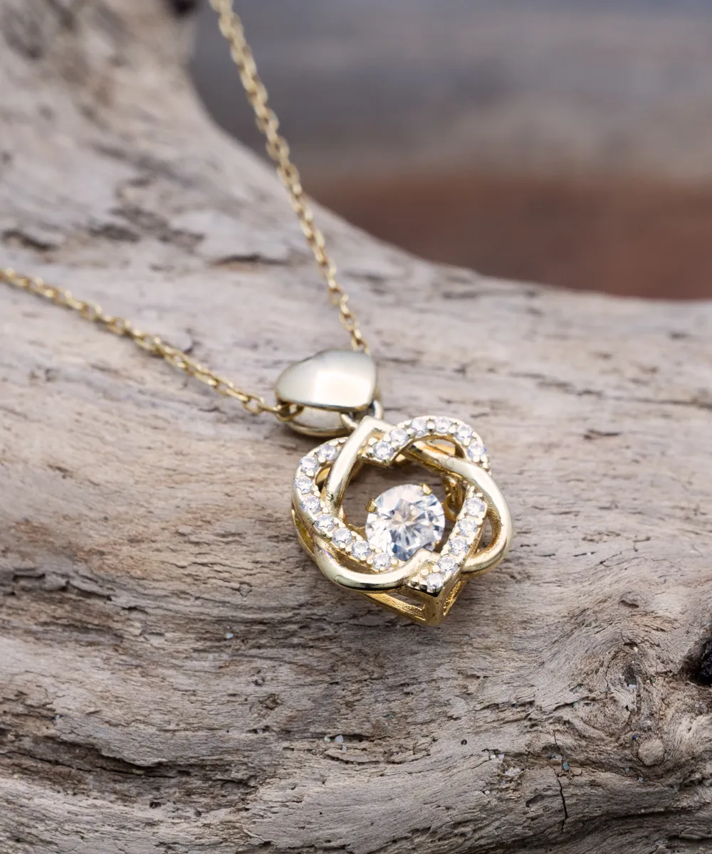 13th Birthday Heart Knot Gold Necklace Today You Enter A Year Where You Can Choose Whatever You Want To Be