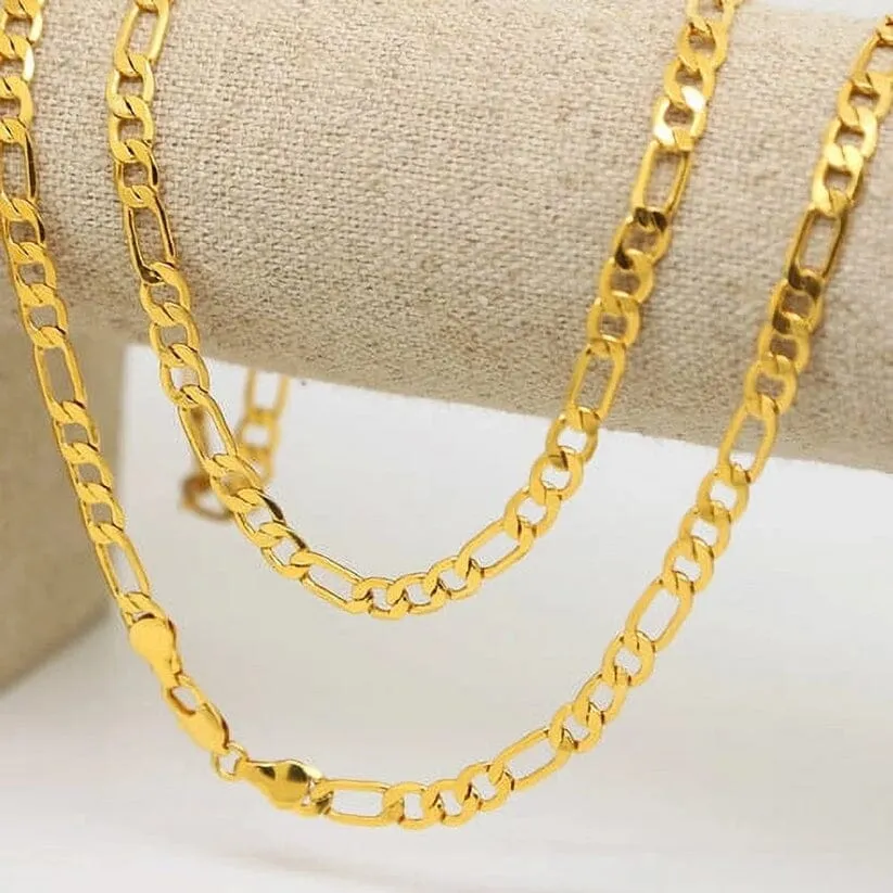 14K 24" Gold Filled Figaro Chain