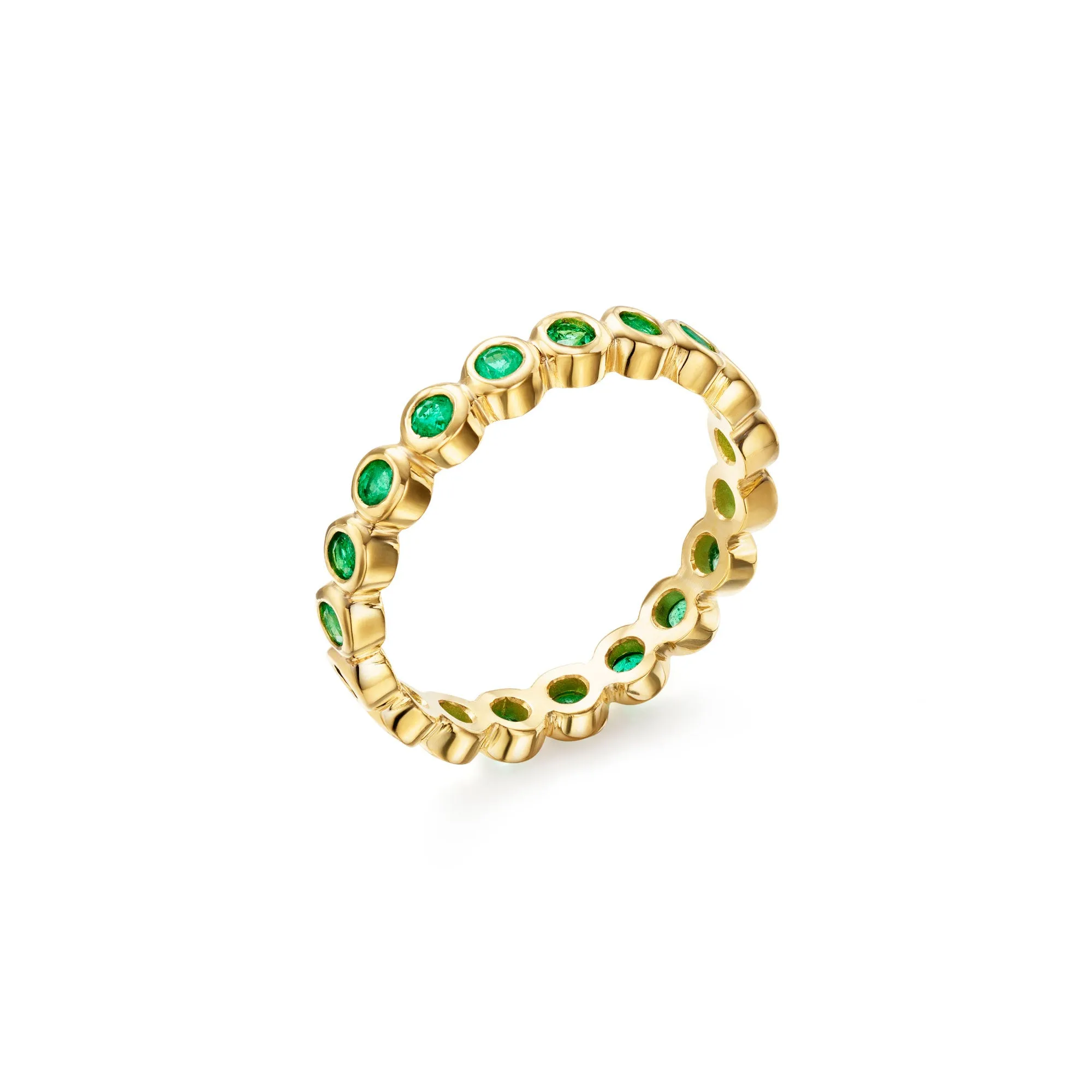 18K Emerald Eternity Ring