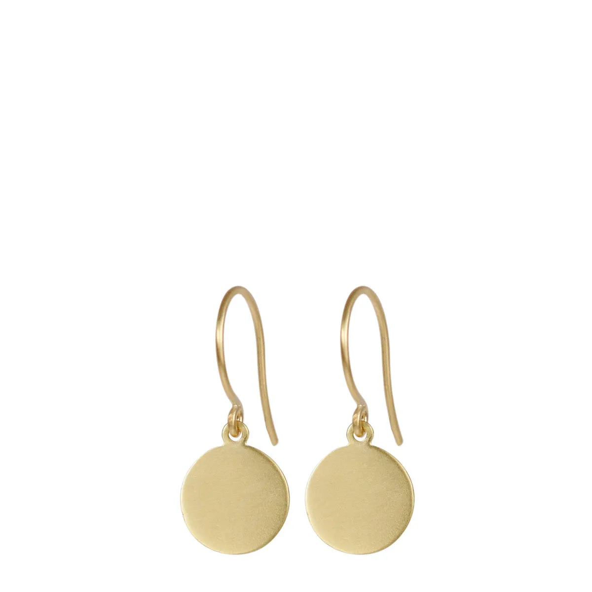 18K Gold Medium Disc Earrings