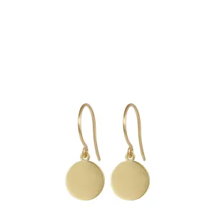 18K Gold Medium Disc Earrings