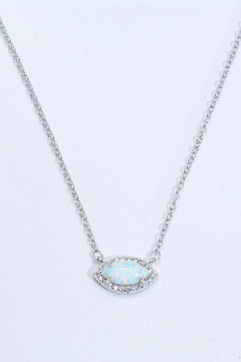 18k Rose Gold-Plated Opal Pendant Necklace