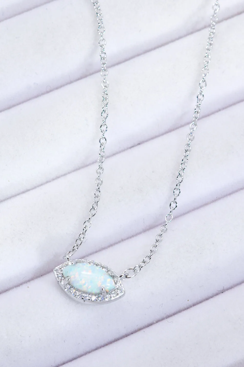 18k Rose Gold-Plated Opal Pendant Necklace