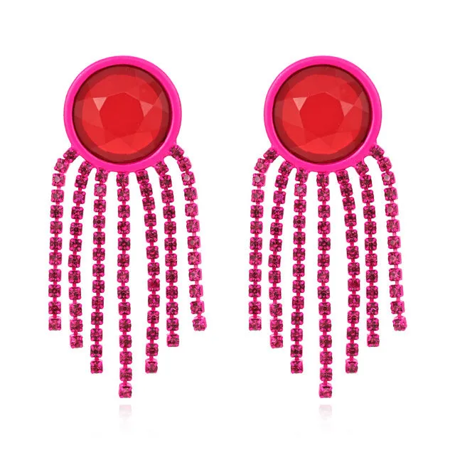 2022 ZA Bohemian Tassel Statement Earrings Jewelry For Woman Party