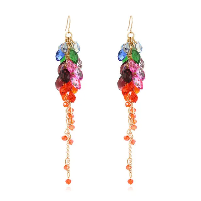 2022 ZA Bohemian Tassel Statement Earrings Jewelry For Woman Party