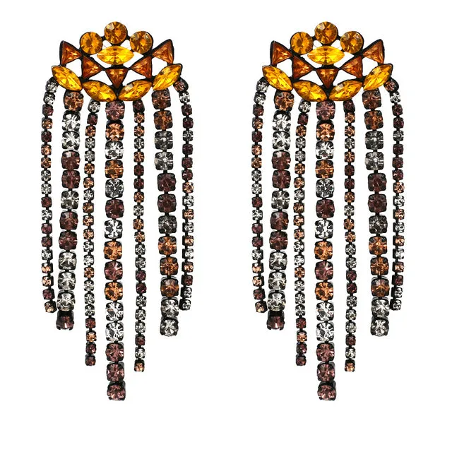 2022 ZA Bohemian Tassel Statement Earrings Jewelry For Woman Party