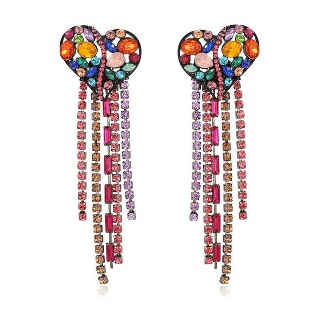 2022 ZA Bohemian Tassel Statement Earrings Jewelry For Woman Party