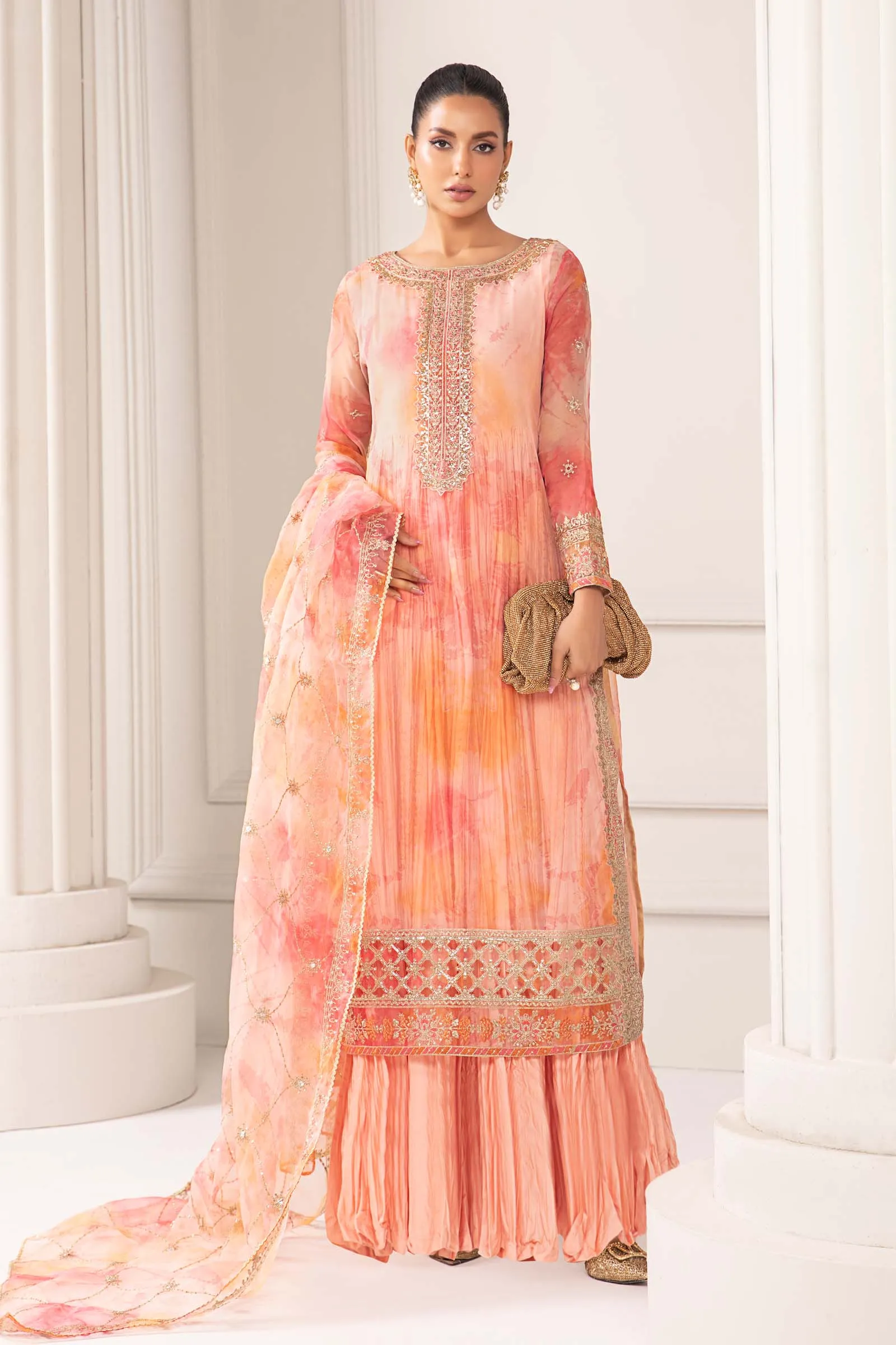 3 Piece Embroidered Organza Suit | SF-EF24-20