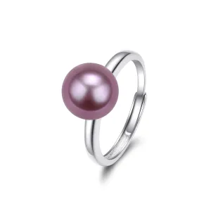 9-10mm Purple Freshwater Pearl & Modern Ring