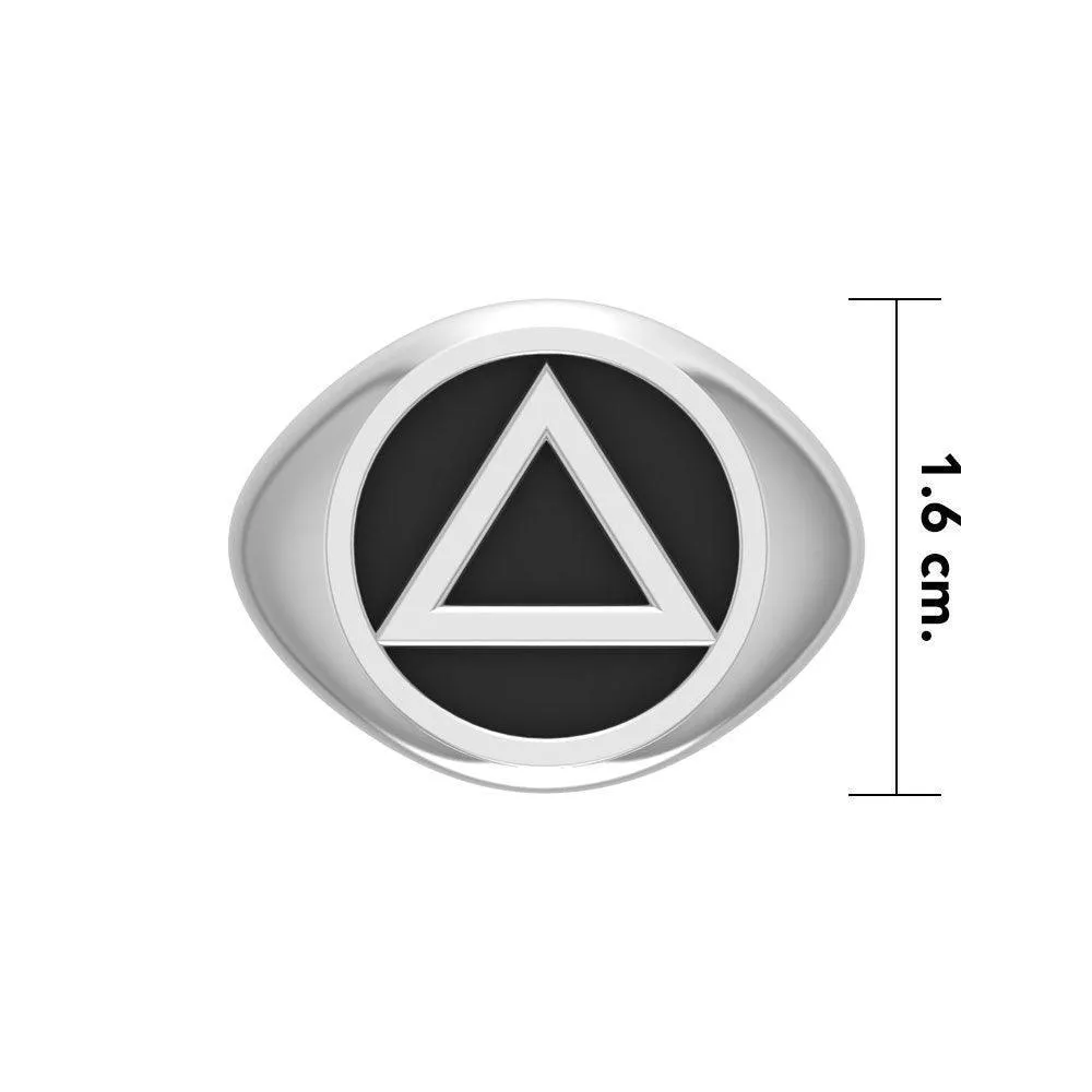 AA Symbol Silver Ring TR117