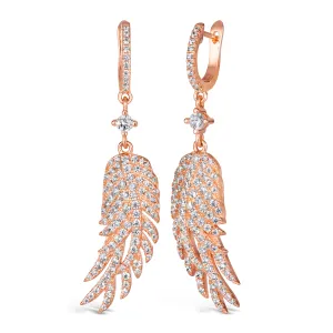 Angel Wings Crystalline Earrings