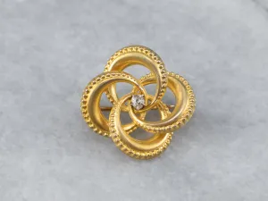 Antique Diamond Lover's Knot Pin