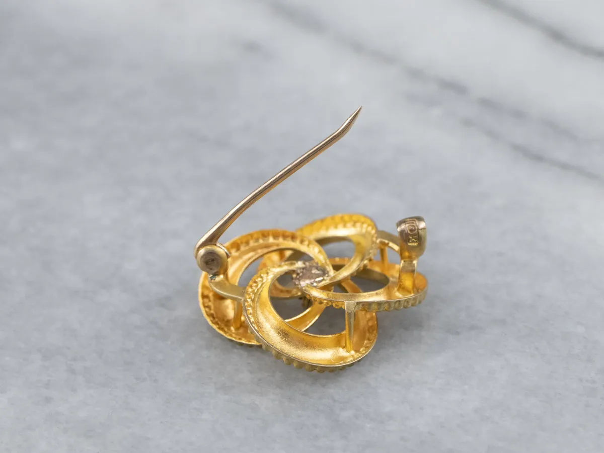 Antique Diamond Lover's Knot Pin