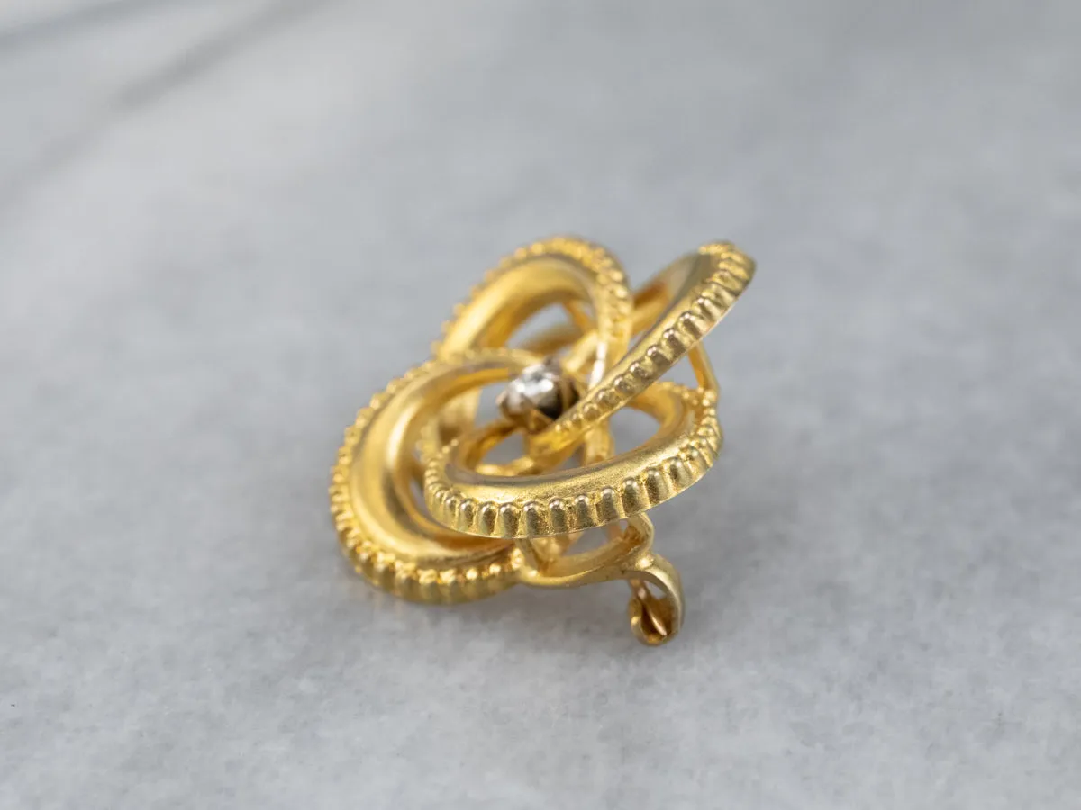 Antique Diamond Lover's Knot Pin