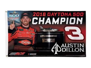 Austin Dillon #3 NASCAR 2018 Daytona 500 Champion WinCraft Deluxe Flag (3'x5')