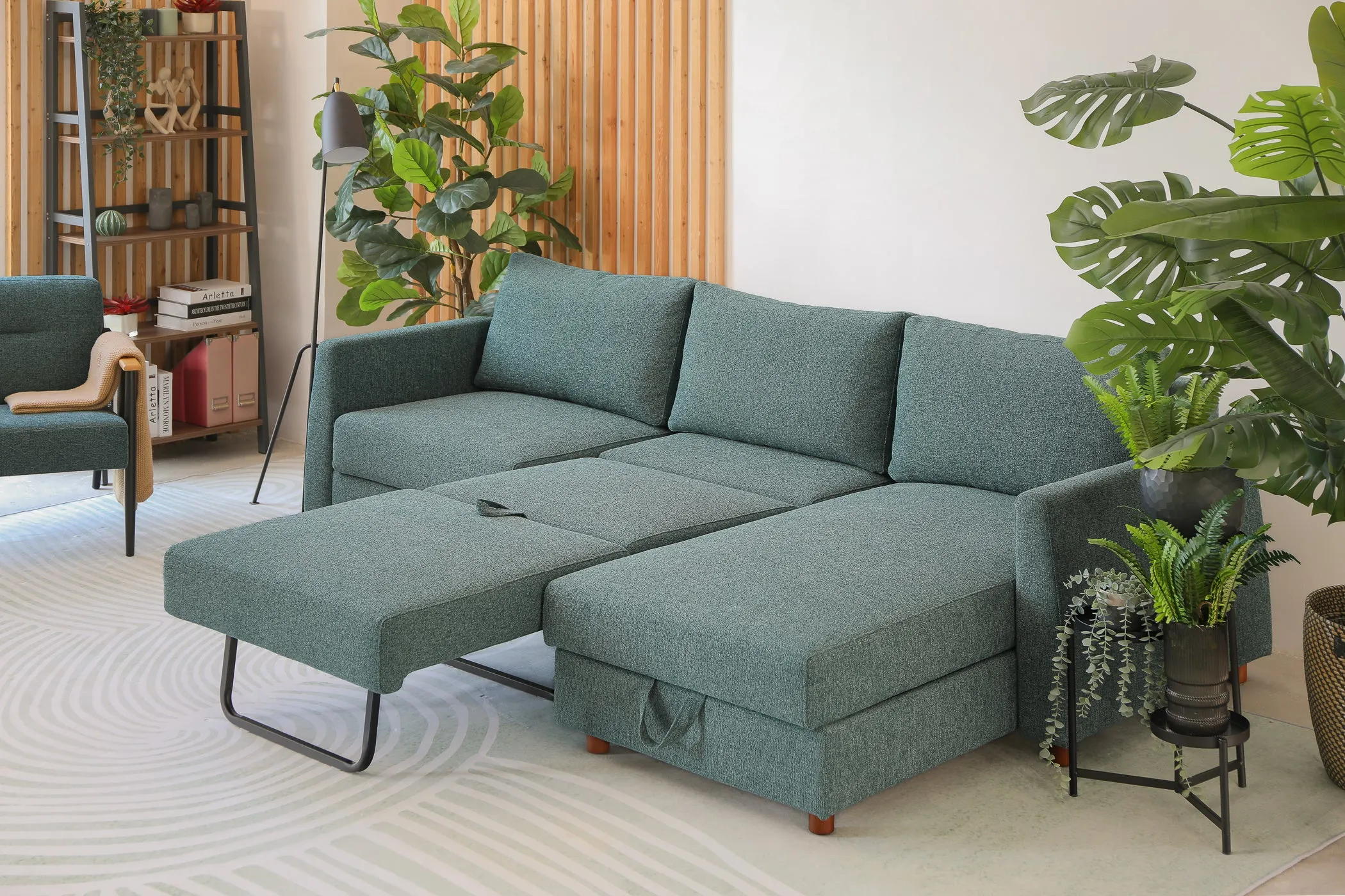 Bergen Reversible Sectional Sofa Bed With Storage