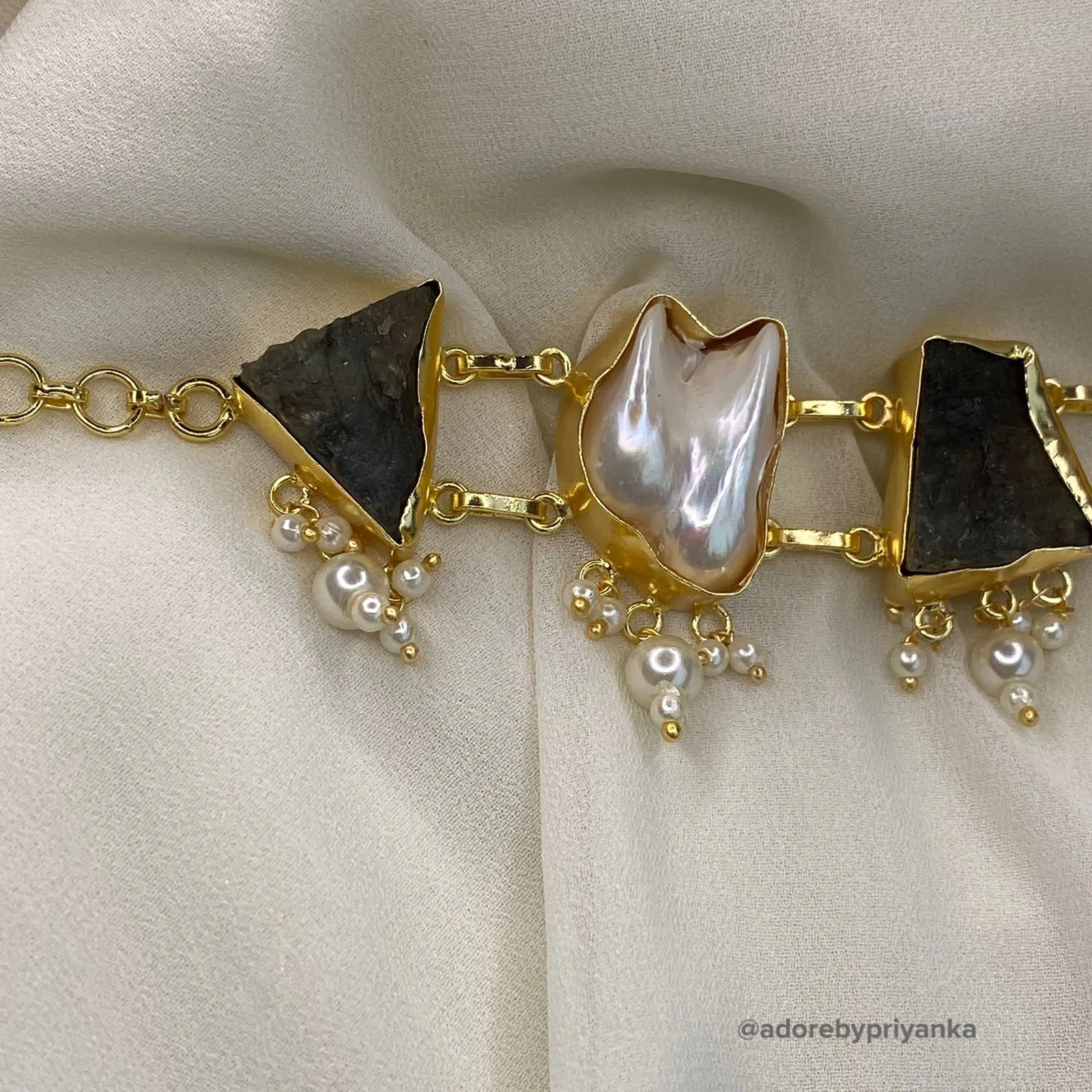 Bethany Raw Stone with Baroque Choker