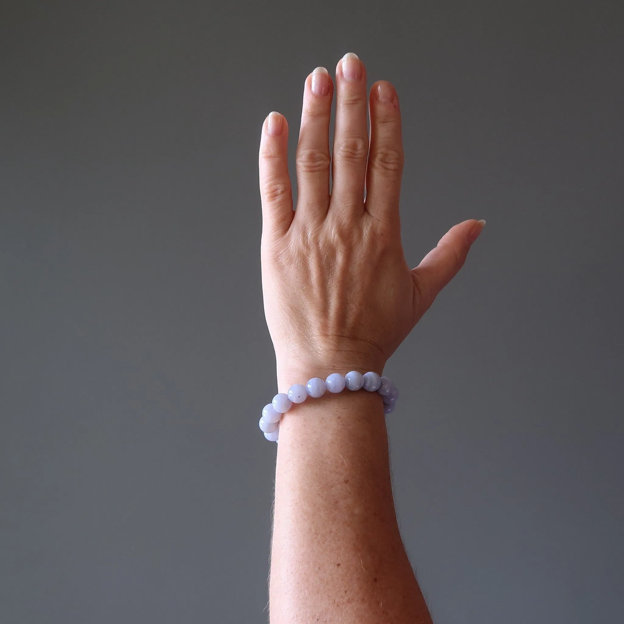 Blue Lace Agate Bracelet Icy Cool