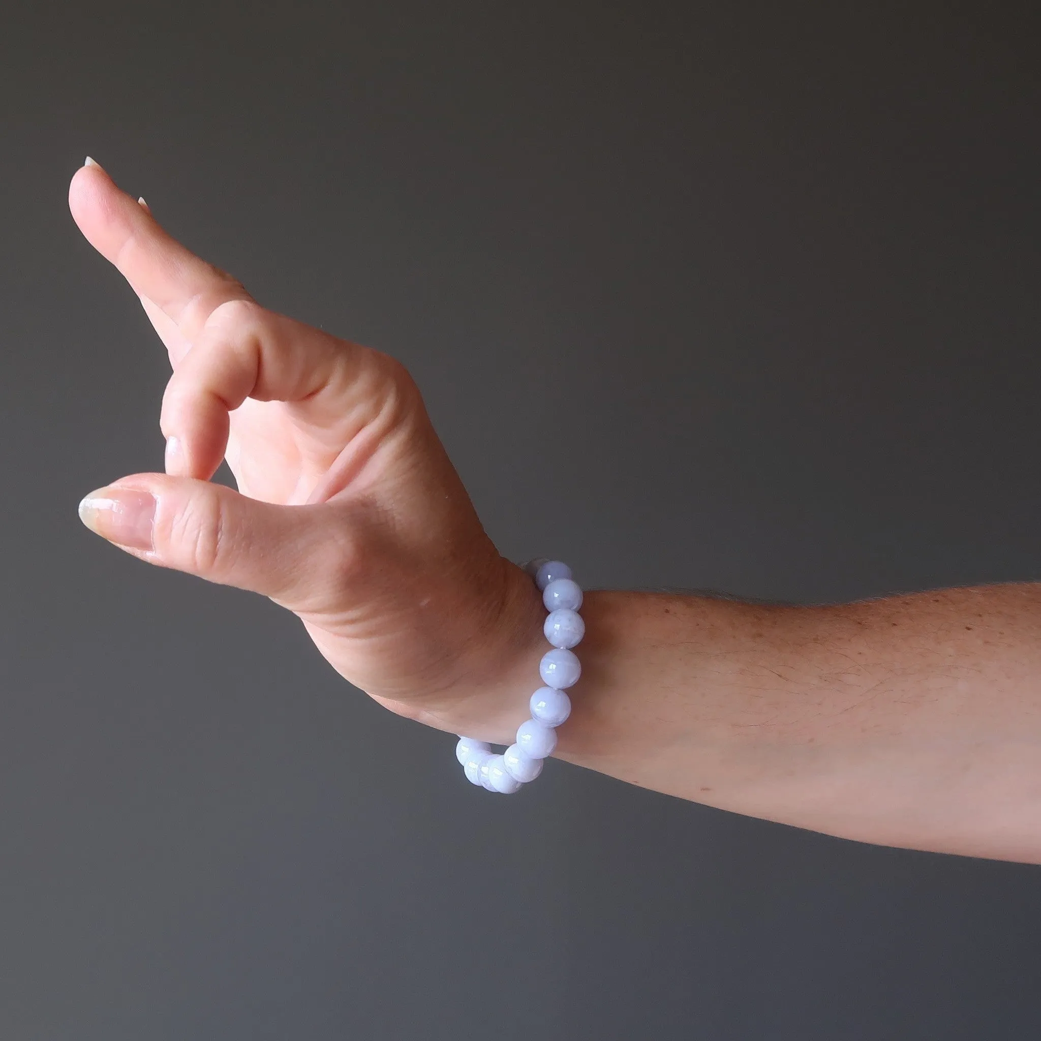 Blue Lace Agate Bracelet Icy Cool