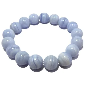 Blue Lace Agate Bracelet Icy Cool