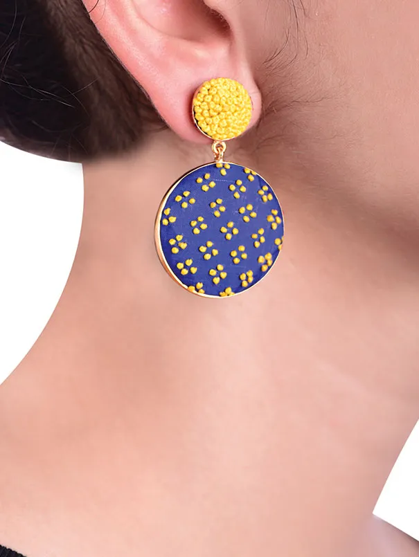 Blue   Yellow Sifar Earrings