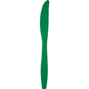 Bulk Pack of 100 Emerald Green Plastic Knives