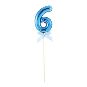 Cake Topper Number '6' - Blue