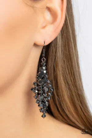 Celestial Comet - Black Earrings - Paparazzi Accessories