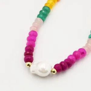 Colorful Gemstone with Pearl N41