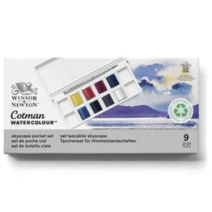 Cotman Watercolours Skyscape Pocket Set, 8 Half Pans (Winsor & Newton)