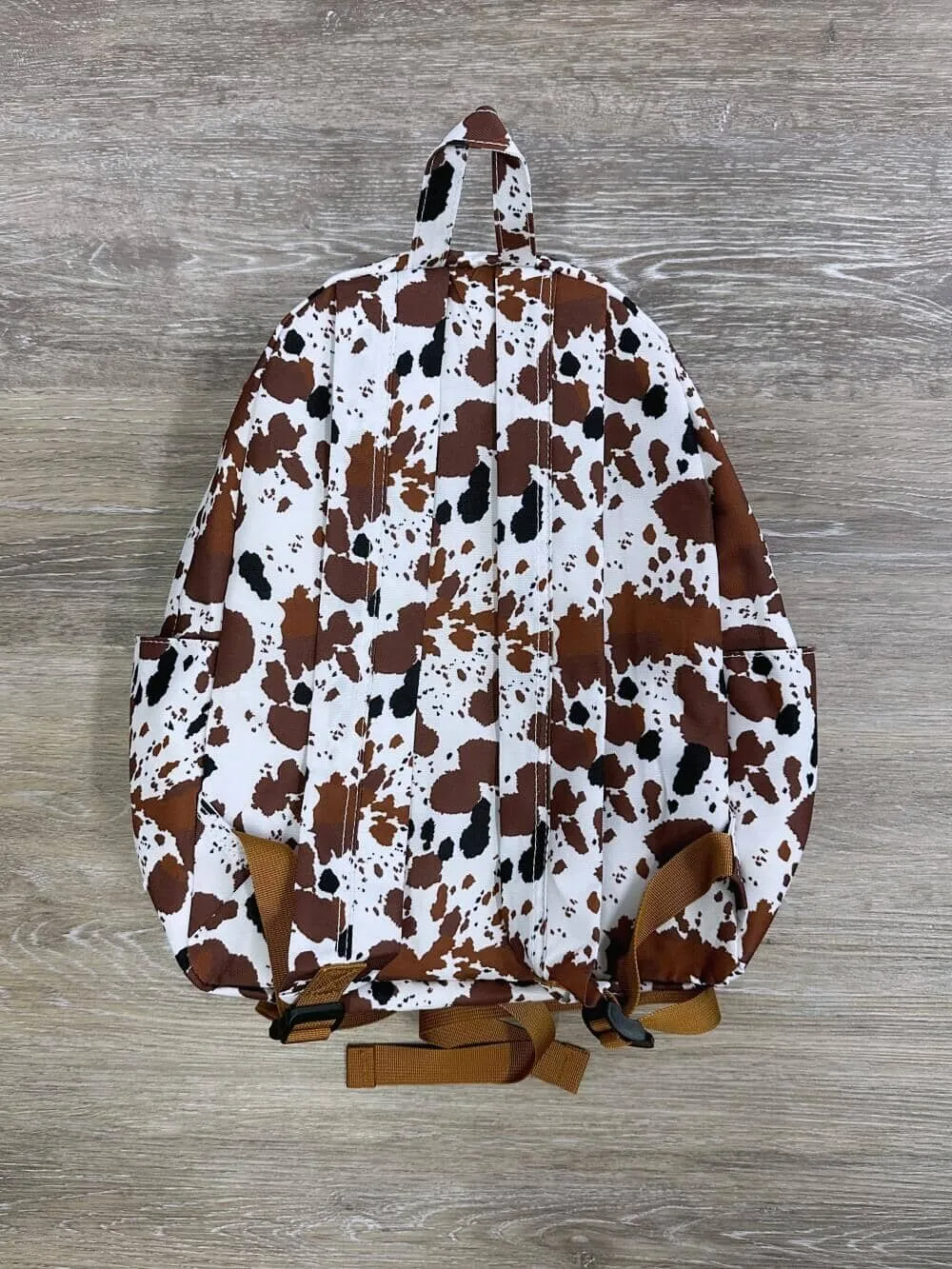 Cow Print Brown & White Kids' School Backpack