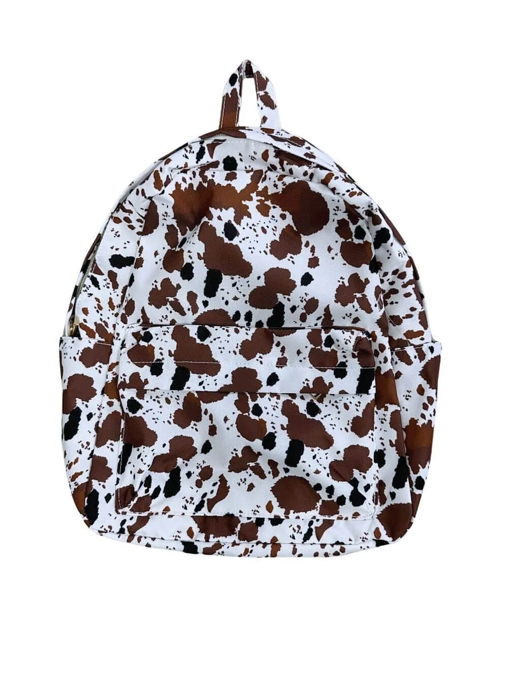 Cow Print Brown & White Kids' School Backpack