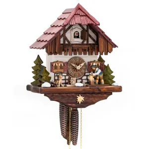 Cuckoo Clock - 1-Day with Man Chopping Wood- HEKAS