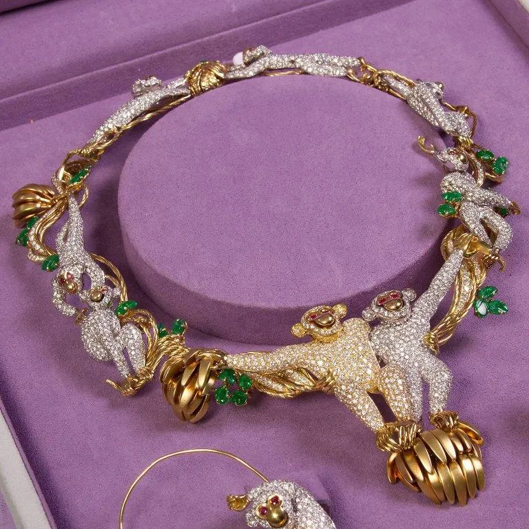 Elizabeth Taylor Monkey Themed Jewelry Gift From Michael Jackson