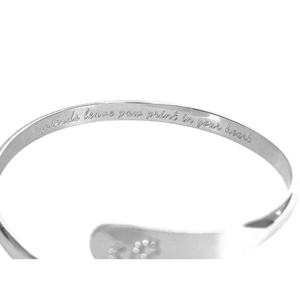 Furry Friends Bracelets, Engraved  Furiends leave paw print in your heart- Paw Prints ( Furry Friends) Dog Bracelets, Cat Bracelets ,Pet Bracelets