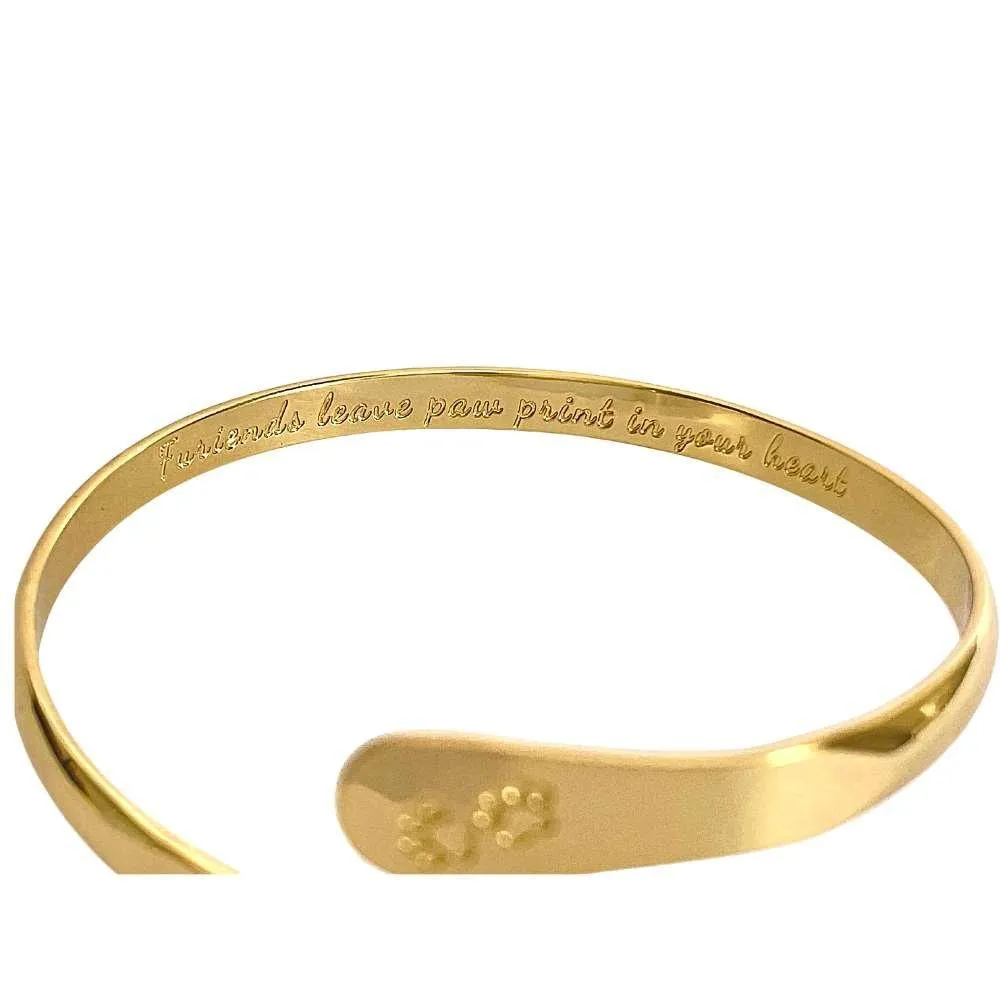 Furry Friends Bracelets, Engraved  Furiends leave paw print in your heart- Paw Prints ( Furry Friends) Dog Bracelets, Cat Bracelets ,Pet Bracelets