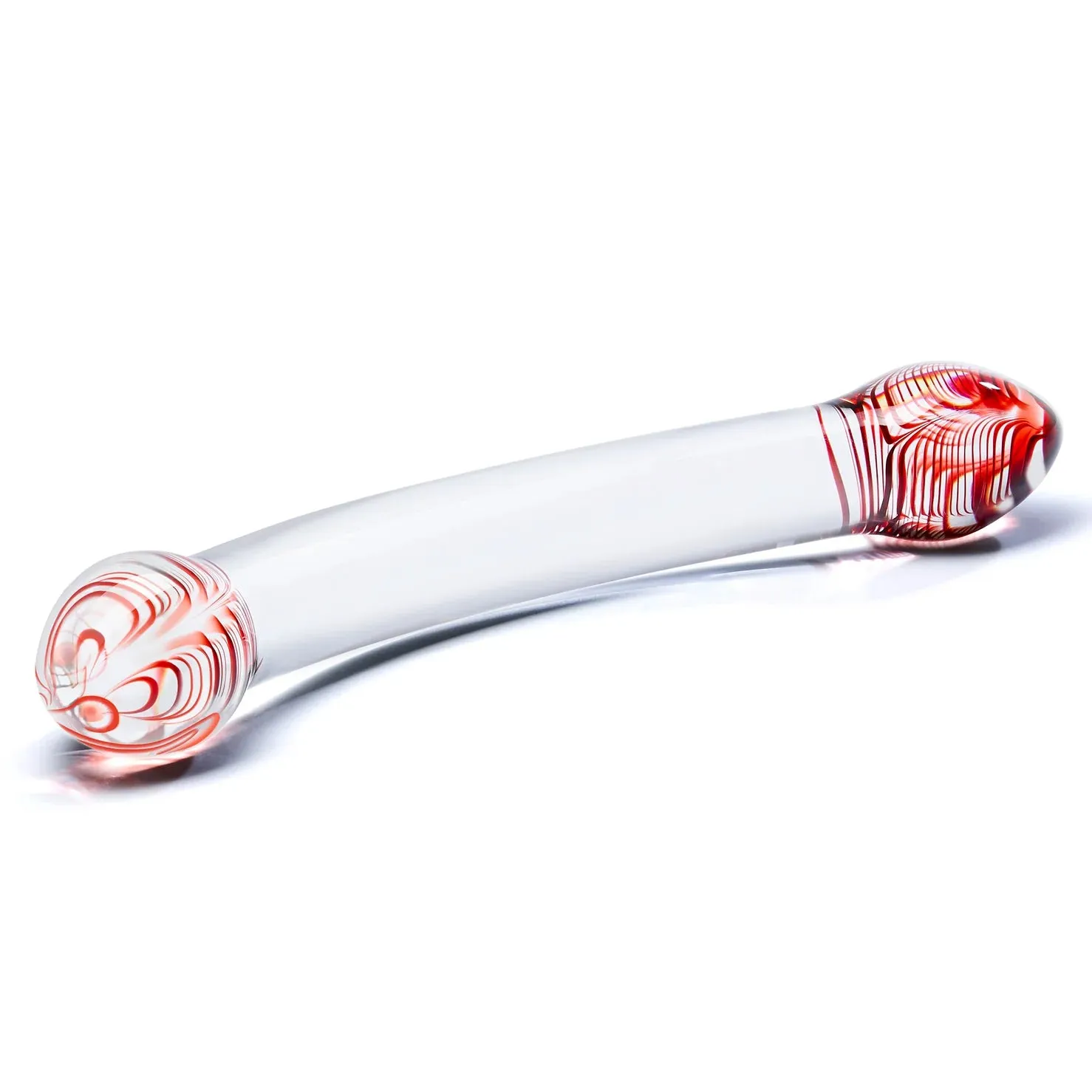 Gläs 8-Inch Red Head Double-Ended Dildo - Premium Glass Pleasure Tool