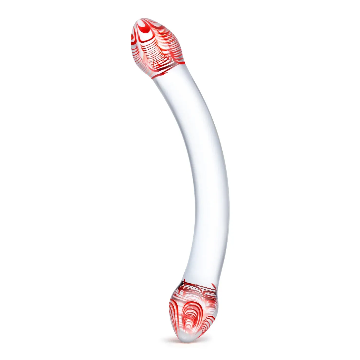 Gläs 8-Inch Red Head Double-Ended Dildo - Premium Glass Pleasure Tool