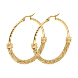 Gold Mesh Hoop Earrings