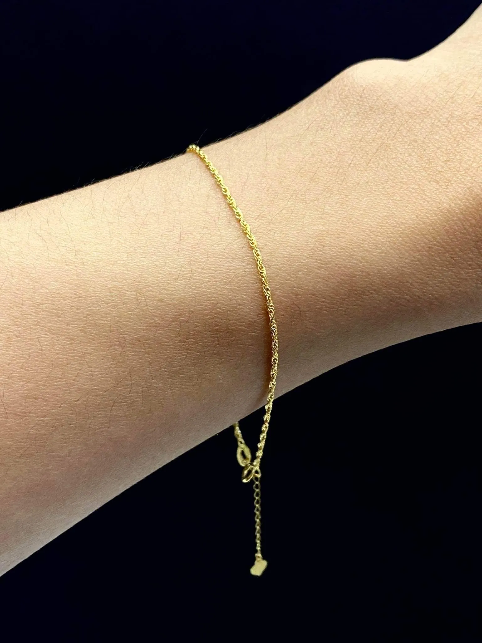 #GOLD2024 | Unisex Golden Rope Chain Bracelet 18kt 7”- 7.5”