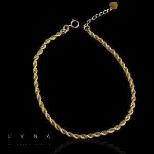 #GOLD2024 | Unisex Golden Rope Chain Bracelet 18kt 7”- 7.5”