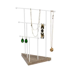 Gray/White 3-Tier Triangle Jewelry Stand