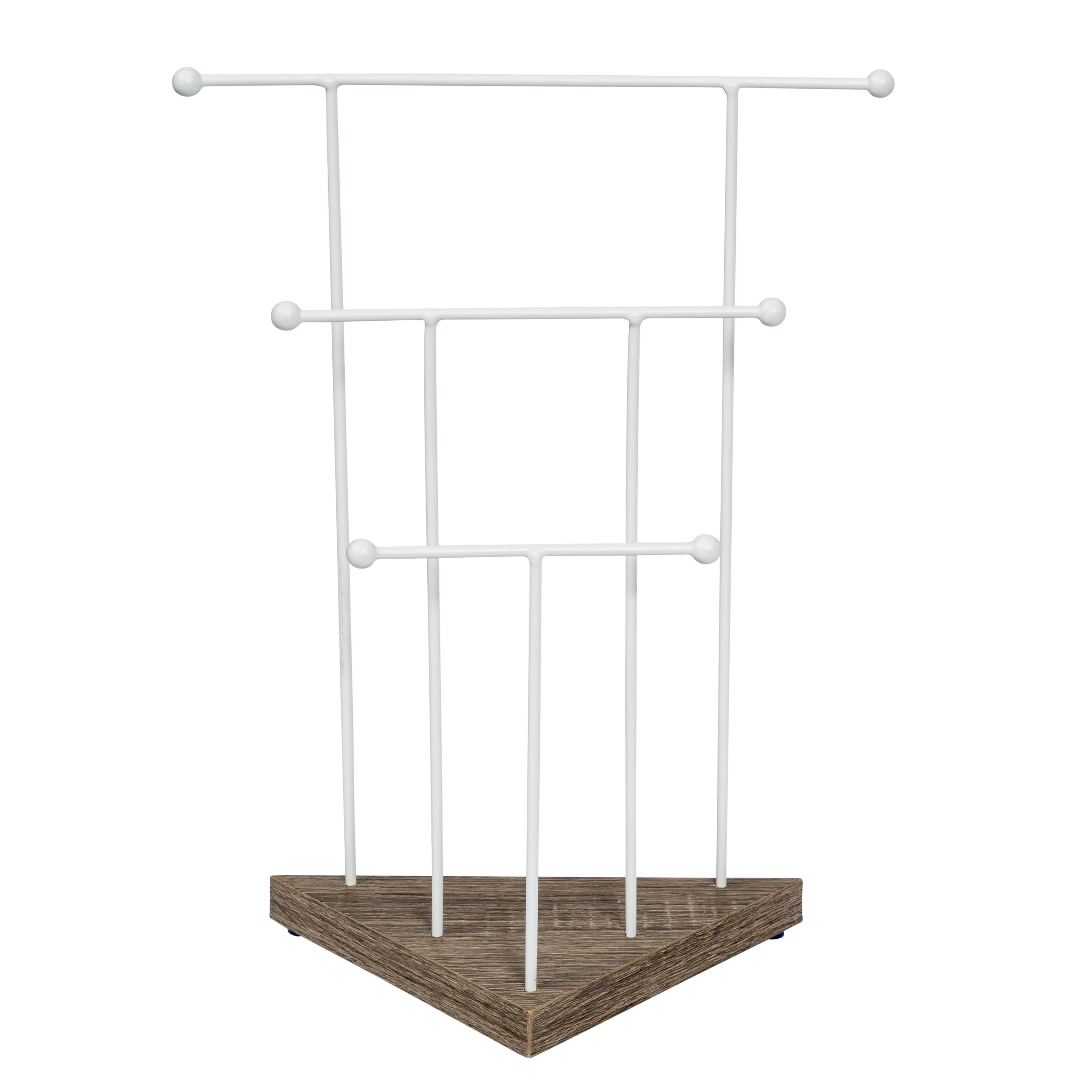 Gray/White 3-Tier Triangle Jewelry Stand