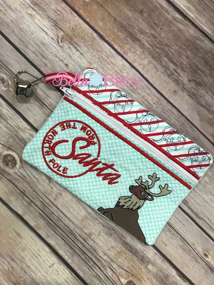 In the Hoop ITH Christmas Reindeer Wallet machine embroidery design